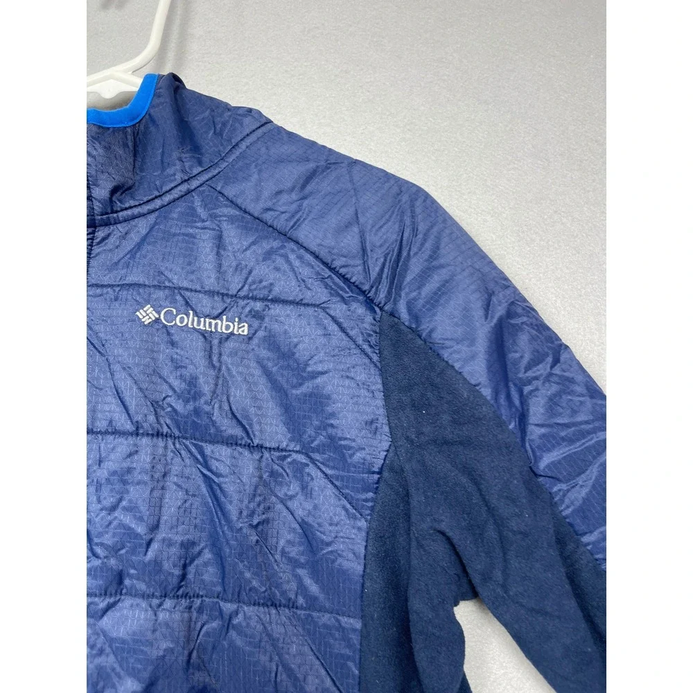 Columbia Hybrid Jacket Polyester Nylon Navy Blue XL (18/20) Youth Boys